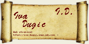 Iva Dugić vizit kartica